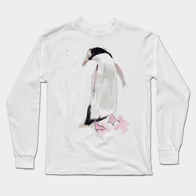 Yellow eyed penguin Long Sleeve T-Shirt by Resdfg1234